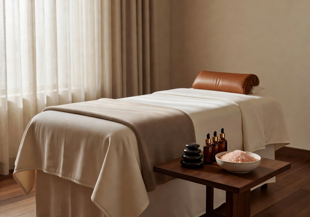 Luxury massage treatment room