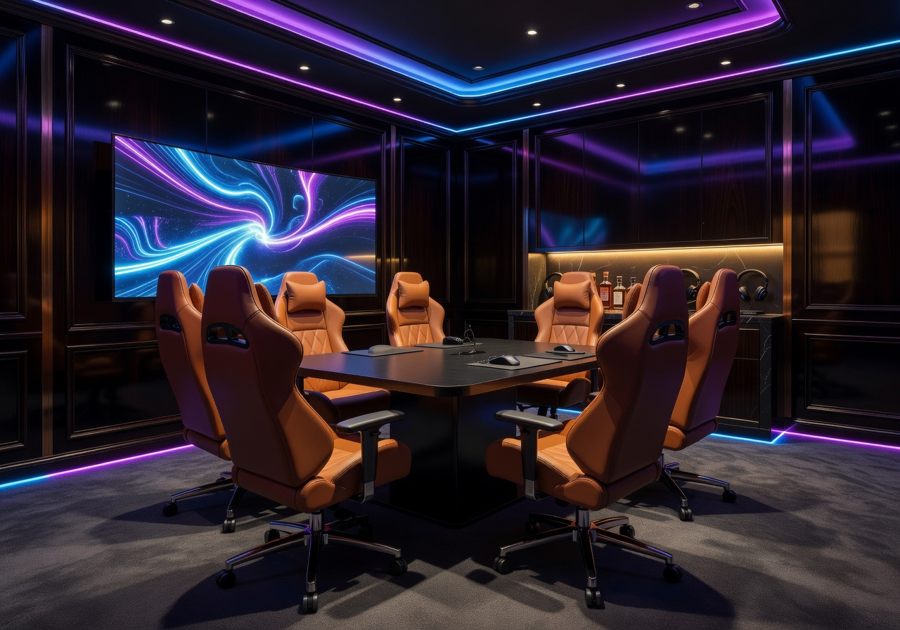 VIP private gaming room with luxury seating